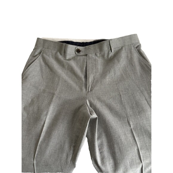 Tasso Elba Men's Wool Trousers Light Gray 100% Cotton Size 34W  30L - Picture 1 of 9